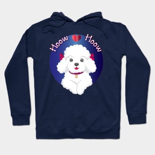 Bichon Dog say love you ( hoow hoow ) Hoodie